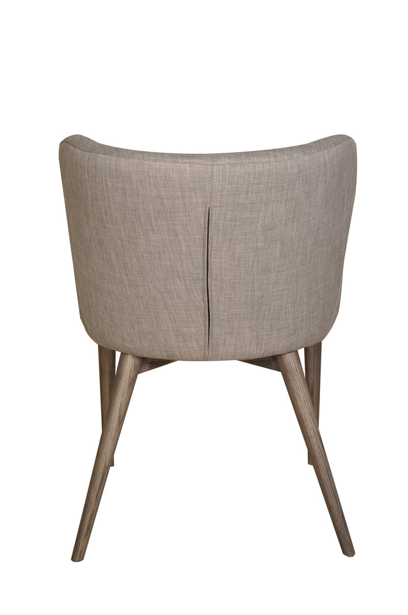 Mila Modern Dining Chair | Kitchen Chair-  Light Grey Fabric