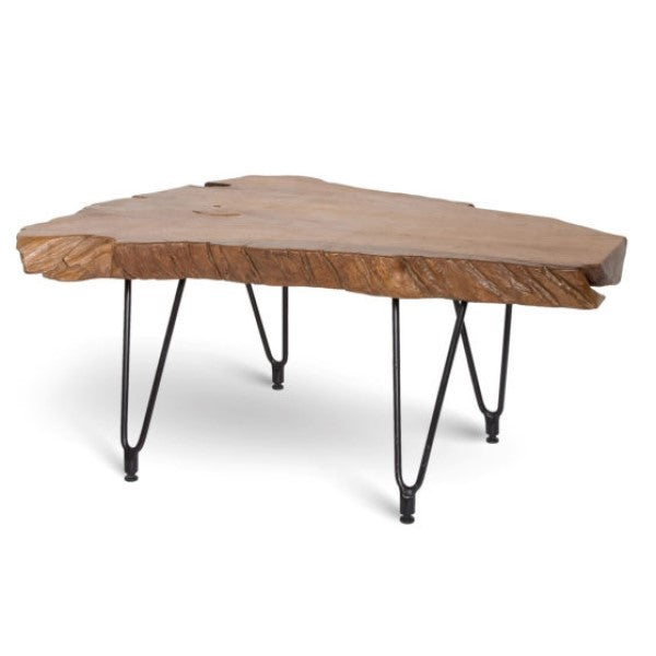 Natura Hairpin Teak Live Edge Coffee Table